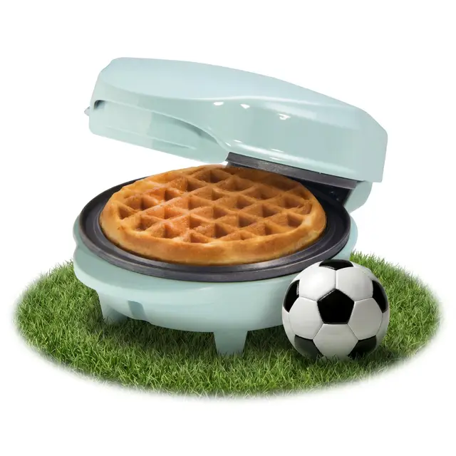 Bestron Mini gofrera, Gofrera para gofres de gofres pequeños, con antiadherente, para cumpleaños infantiles, fiestas familiares, Pascua o Navidad, diseño retro, 550 W, color: Mente