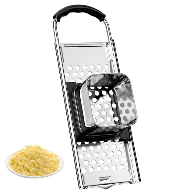 WinGluge Spaetzle de Acero Inoxidable, Fabricante de Spaetzle, Fabricante De Fideos Apto para Lavavajillas, Spaetzle Maker con Empujador de Seguridad, para Cocina Doméstica con Agarre Cómodo