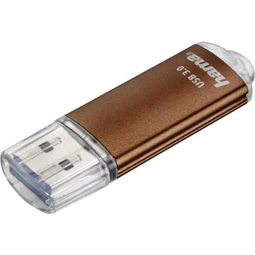 Hama | Pendrive USB 3.2 de 32 GB | Memoria USB-A de Alta Velocidad 70 MB/s | Diseño Elegante de Metal con Tapa Protectora | Ideal para Documentos y Fotos | Color Bronce