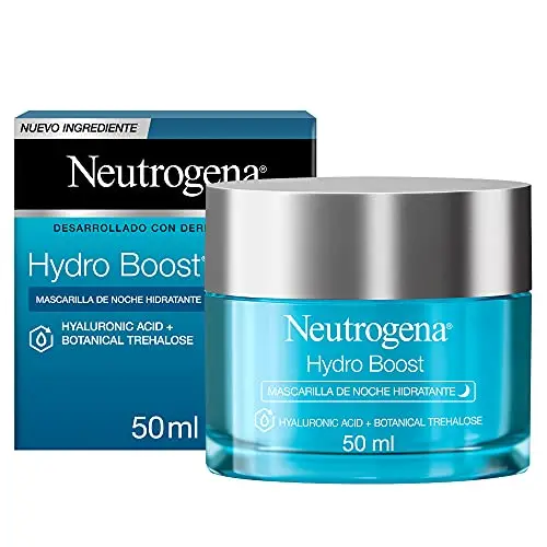 Neutrogena Hydro Boost Crema de Noche Regeneradora Hidratación Intensa 50 ml | Con Ácido Hialurónico, Combate los Signos de Fatiga, 24 Horas de Hidratación, Con Textura Memory Gel, Fórmula no Pegajosa