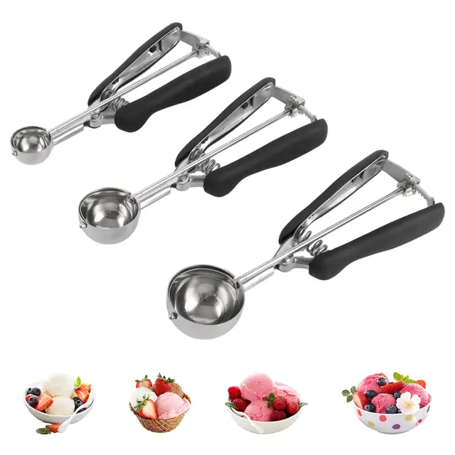 ldhhyh set 3 sacabolas helado acero