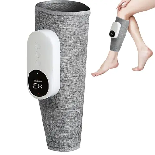 Masajeador de Piernas, MasajeaDor de Pantorrillas 3 en 1, Masajeador de Presoterapia con 3 Niveles de Intensidad y 3 Funciones de Calor, para el Dolor y la Circulación, para Piernas Cansadas