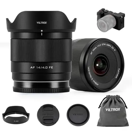 VILTROX 14mm F4.0 Air FE Mount Objetivo Fotográfico para Sony E Camera Lenses Wide Angle Full-Frame para Objetivo Autofoco para Sony A7 A9 A1 FX3 A7RV ZVE1 A7CII A6600 A6500 ZV-E10II FX30