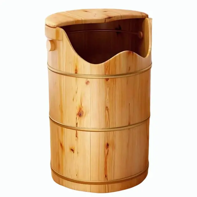 pp-vic h60cm bañera pies madera profunda