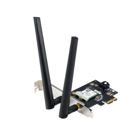 ASUS PCE-AX1800 - Tarjeta PCI-E Wi-Fi 6 (802.11ax) AX1800 de Doble Banda con Bluetooth 5.2, Seguridad de Red WPA3, OFDMA y MU-MIMO