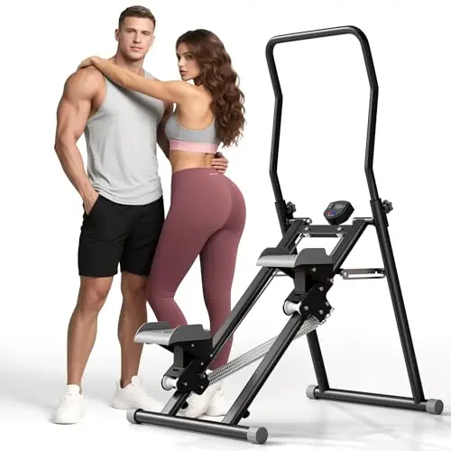 MOMODA Escalera escaladora Vertical Plegable Ajustable para Gimnasio en casa, Entrenamiento de Cuerpo Completo