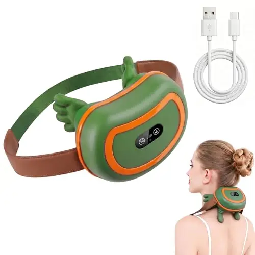 Masajeador de cuello 4D inalámbrico, cuello y cervical, Masajeador de Espalda Eléctrico con Amasamiento Muscular, Almohada de Masaje para Cuello, Cintura, Piernas y Cuerpo,3 Modos de Nivel