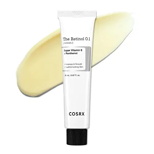 COSRX La crema retinol 0.1, crema antienvejecimiento con tratamiento de retinoides al 0,1% para el rostro, reduce las arrugas, las líneas finas y los signos del envejecimiento 20 g (Envase de 1)