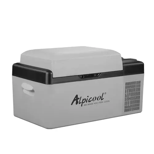 Alpicool EC20 20L Eléctrica Nevera de Coche portátil Frigoríficos mini Refrigerador de Coche 12/24V CC congelador del automóvil para Hogar Aire Libre Camping, Viajes(Pila no incluida)