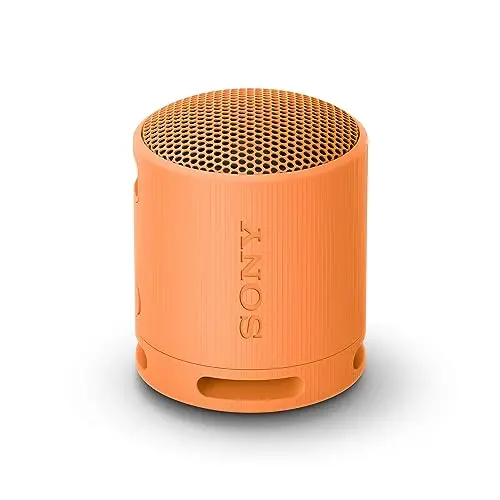 Sony SRS-XB100 - Bluetooth inalámbrico, portátil, ligero, compacto, para exteriores, altavoz de viaje, duradero IP67 impermeable y a prueba de polvo, batería de 16 horas, correa, llamadas manos
