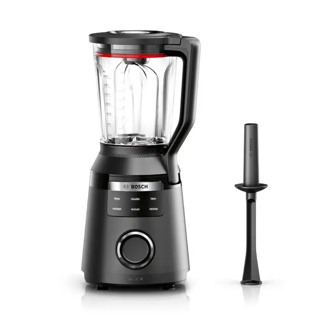 Bosch - Batidora de vaso VitaPower Serie 6, motor de 1800 vatios, velocidad del motor de hasta 45.000 rpm, 6 programas automáticos, jarra batidora Tritan, negro, MMB6652B