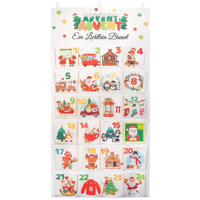 vookkp calendario adviento tela diy 24