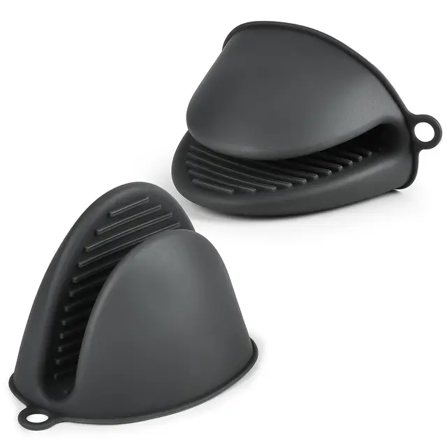 auauy mini manoplas horno silicona gris