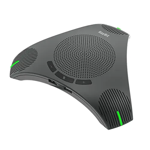 Altavoz de Conferencia con Micrófono para 8-10 Personas Reuniones de Negocios, Microfono Omnidireccional USB de 360° para PC/Laptop/Computadora/Escritorio/Videoconferencia/Zoom/Skype/Teams