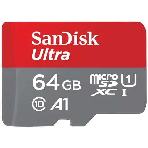 SanDisk 64GB Ultra, Tarjeta de memoria microSDXC, hasta 140 MB/s + adaptador SD, con Clase A1 de rendimiento de las aplicaciones, UHS-I Class 10 U1