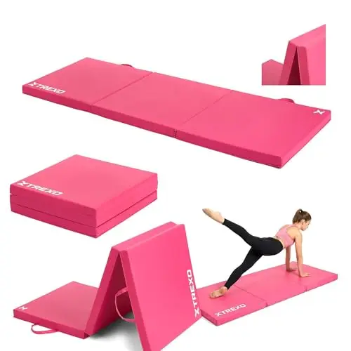 TREXO Colchón de Gimnasia Plegable 180×60×5 cm 3 Piezas