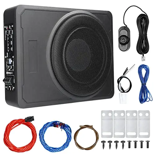 Subwoofer para Coche de 10 Pulgadas y 600W, Amplificador de Potencia bajo el Asiento de Graves Puros de Alta Potencia, Altavoz de 12 V para Coche, camión, Caravana