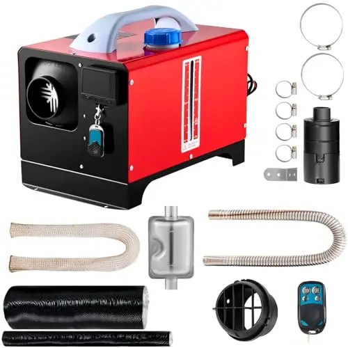 VEVOR Calentador de Aire, 8 kW Calefacción Estacionaria, 12 V Diésel Portátil, Calentador de Estacionamiento, Calefacción Estática Furgoneta, Calentador Coche, con Pantalla LCD