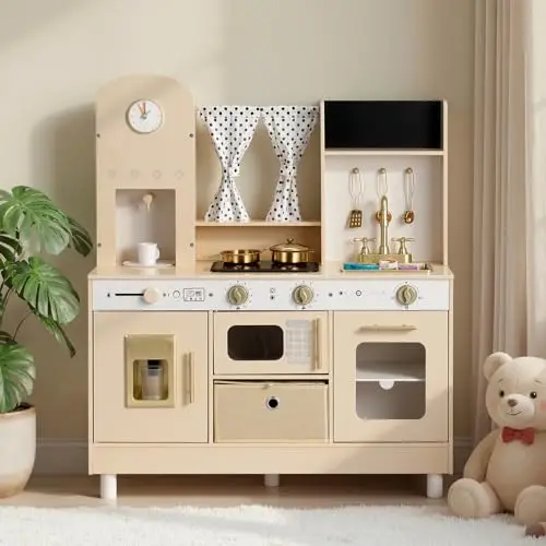 vevor cocinita de madera con luces y
