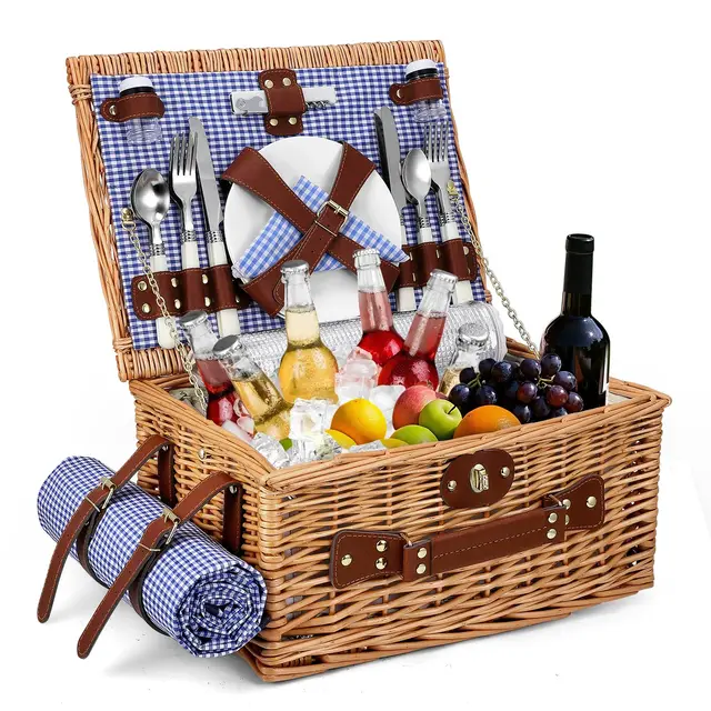 cesta picnic mimbre sendeluz basket-4p