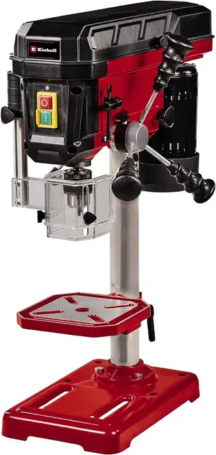 Einhell Taladradora de columna TC-BD 500 (500 W, hasta 2410 rpm, 9 niveles, profundidad máx. 50 mm, tope de profundidad ajustable, mesa de taladrado basculante/giratoria y regulable en altura)