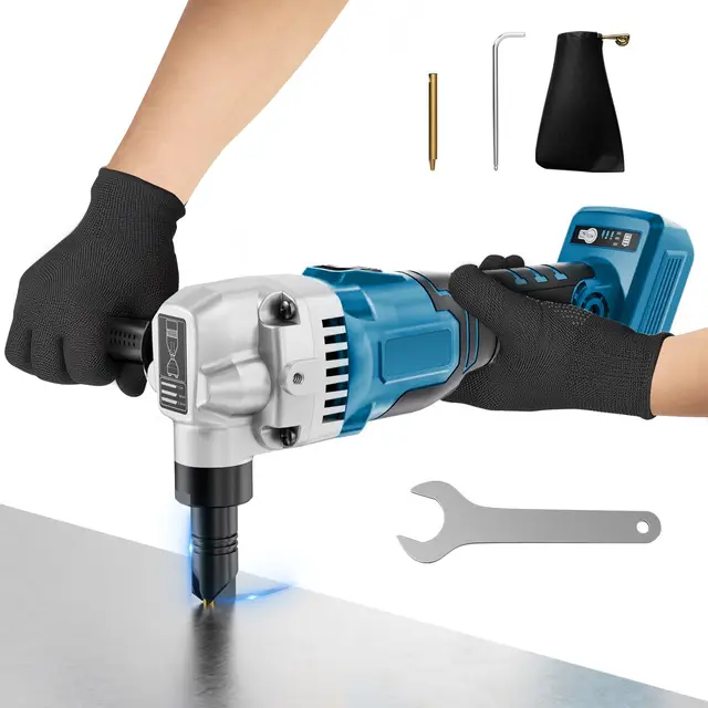 Metal Mordisqueador Compatible Con Makita 18 V Máx, 1900 SPM, 3.5m/min, 950W, Cizalla Nibbler, Cortadora de Chapa Sin Cable, Mordisqueador De Metal Sin Escobillas De 3 Niveles para Chapa Metálica