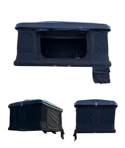 Horizon Outdoor Tienda de techo rígida de ABS ultraligera para coche SUV 4 x 4 – 2 personas, impermeable 3000 mm, colchón ergonómico, escalera retráctil, camping y Overlanding