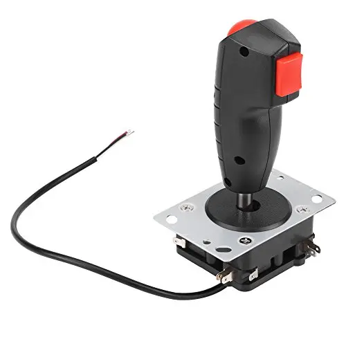 Joystick Juego de Controlador de Juego de 8 Vías Simulación de Juego de Computadora Flight Joystick con Botón de Disparo Superior para Juegos de Vuelo