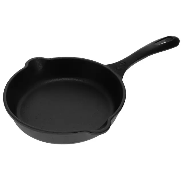 VICTORIA Sartén Hierro Fundido Curado Inducción 16,5cm, Apta para Fuego, Barbacoa, Horno, Vitrocerámica, Gas, Cast Iron Skillet Curada para Crear Antiadherente Libre de Tóxicos sin PTFE ni PFOA