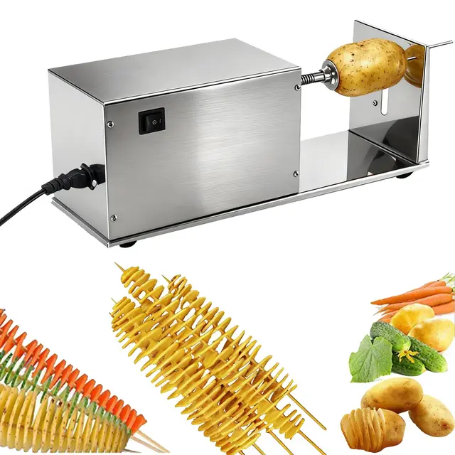 Aisny Cortador en Espiral Eléctrico Automático de Acero Inoxidable