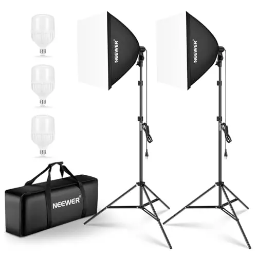 neewer kit softbox 60x60cm led 5700k