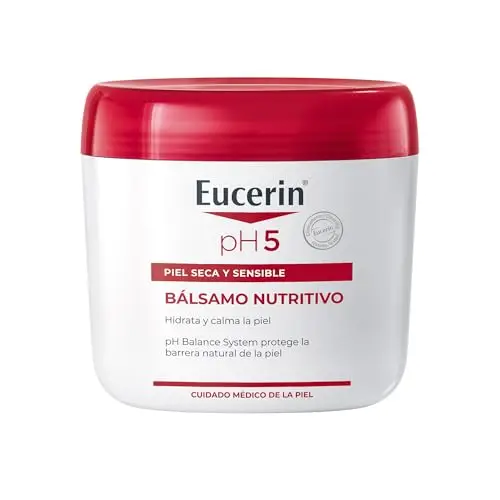 Eucerin pH5 Bálsamo Nutritivo (450 ml), crema hidratante de textura suave, hidratante corporal y facial con Dexpantenol y Glicerina hidratantes y protectores para piel seca y sensible