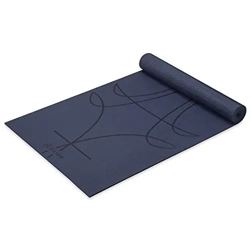 Esterilla de yoga prémium de Gaiam de 6 mm extragruesa antideslizante para todo tipo de yoga, pilates y entrenamientos de suelo (173 cm de largo x 61 cm de ancho x 6 mm de grosor).