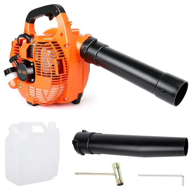 ASUNCELL Soplador de Hojas de Gasolina, hasta 270 km/h, portátil, Ligero, soplador de Hojas de Mano de 25.4cc, Secador de Pelo de jardín sin Cuerda, Soplador de Motor portátil para Caminos, Jardines