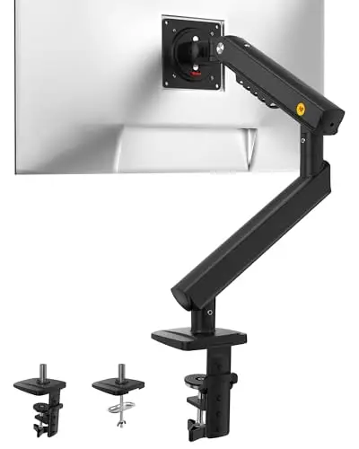NB Ergonomic Brazo de Monitor para monitores de 17 a 32 Pulgadas, Carga de Montaje de Resorte mecánico de hasta 9 kg, VESA 75/100 mm, Montaje para Monitor A5 (Negro)