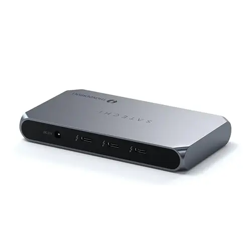 SATECHI Docking Station 6 en 1 Thunderbolt 4 Slim Hub Pro con 4 Puertos a 40 Gbps, 8K o Doble 4K, Carga PD 96W, 1x USB 3.2 Gen2, para MacBook Air y Pro, Portátil y más