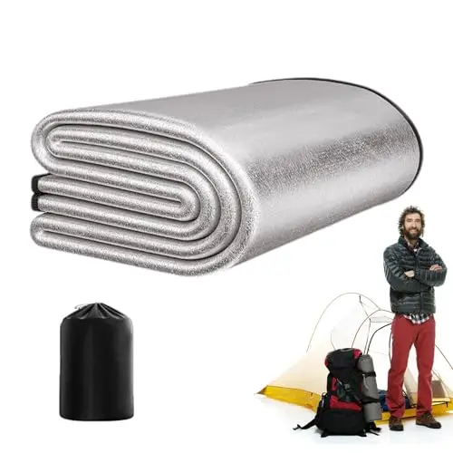 Alfombra De Campamento: Alfombra De Espuma Para Dormir De Aluminio Aislado | Aluminio Camping Matt | Esteras De Pliegue Plegables De Piso De Espuma Adecuadas Para Senderismo, Mochilero, Picnics Al Air