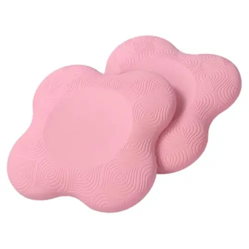 2 Piezas Almohadillas Rodilleras para Yoga Antideslizantes, Esterilla de Protección para Rodillas, Codos y Tobillos – Ideal para Yoga, Pilates, Fitness en Casa o Gimnasio, Rosa