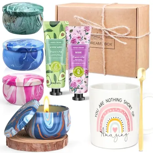 ldumoduw set 4 velas aromáticas cera de