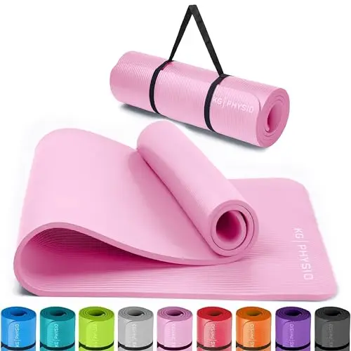 Esterilla Yoga Antideslizante 8mm – Esterilla Fitness y Pilates Extra Gruesa 183x60 cm con Correa de Transporte, Colchoneta Yoga Cómoda para Gimnasio y Entrenamiento en Casa (NBR)