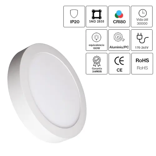 m ledme panel led slim 20w luz fría