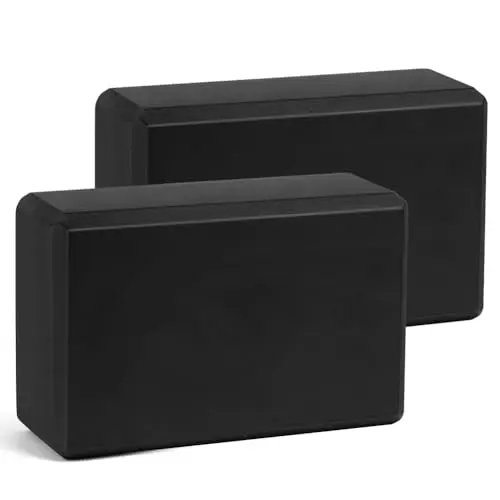 Flintronic 2 Bloques de Yoga, Espuma de Eva Antideslizante de Alta Densidad, Firme y Ligero, Soporte de Yoga Resistente para Yoga, Pilates, Ejercicio, Entrenamiento, Fitness y Gimnasio