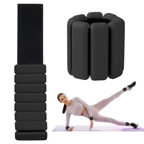 2 piezas Ajustables Pesas para Tobillos y Muñecas 900g para Yoga,Pilates,Correr,Nadar,Trotar y Entrenamiento de Fuerza