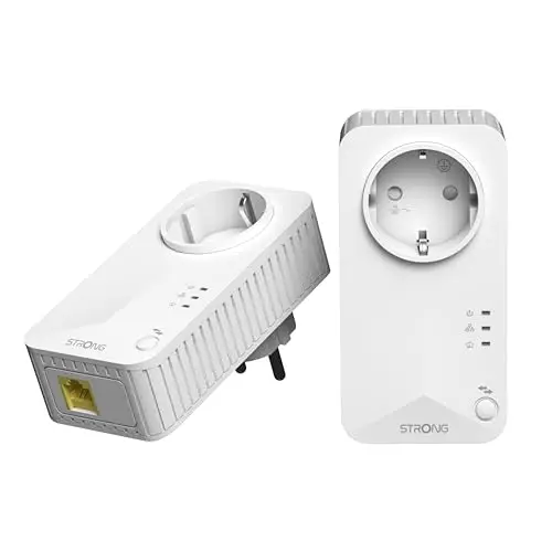 strong av600 powerline set con enchufe