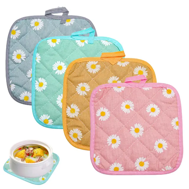 vossot set 4 agarraderas algodón 17x17cm