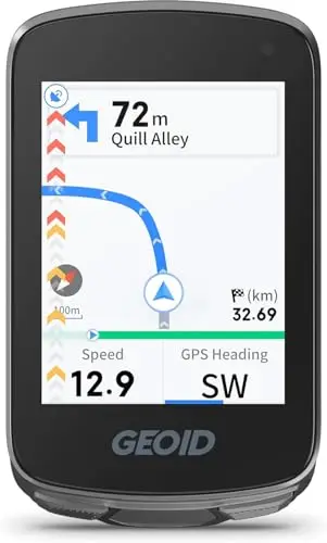 GEOID CC700 GPS Ciclocomputador Bicicleta Sin Cables con Gran Pantalla Color 2,8 Pulgadas – Ciclocomputador GPS Bicicleta con Navegación por Ruta, Ant+ & Bluetooth, IPX7 Impermeable, Autonomía 15-25H