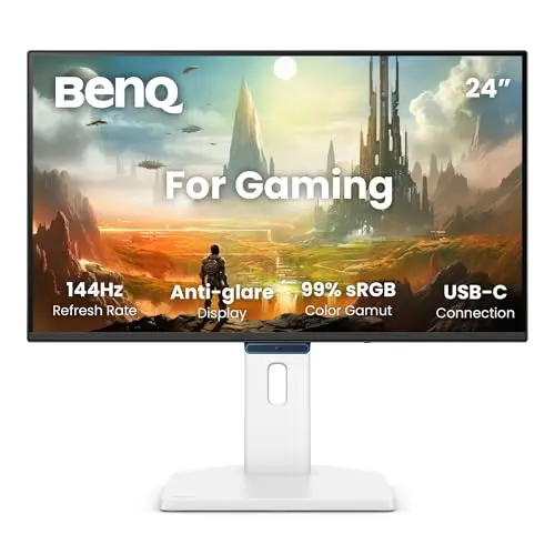 BenQ Monitor GW2490TE 23,8” 1080p FHD 144Hz IPS Eye-Care para Oficina en casa, USB-C, 1920x1080, Optimizador Visual, sin parpadeos, Baja luz Azul, Bisel Ultrafino, Certificado TÜV, Eye-CareU