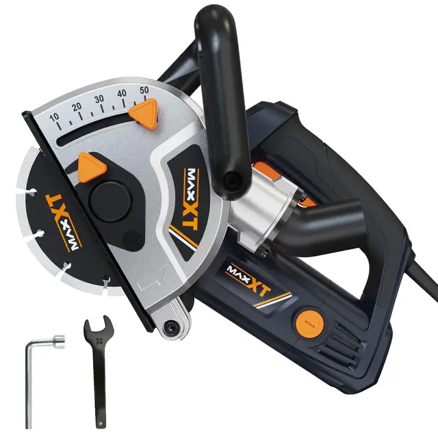 MAXXT Rozadora pared 1700 W, mín. 7000 revoluciones, ajuste de profundidad de fresado continuo, ajuste de anchura de corte flexible, incl. 2 discos de corte de diamante
