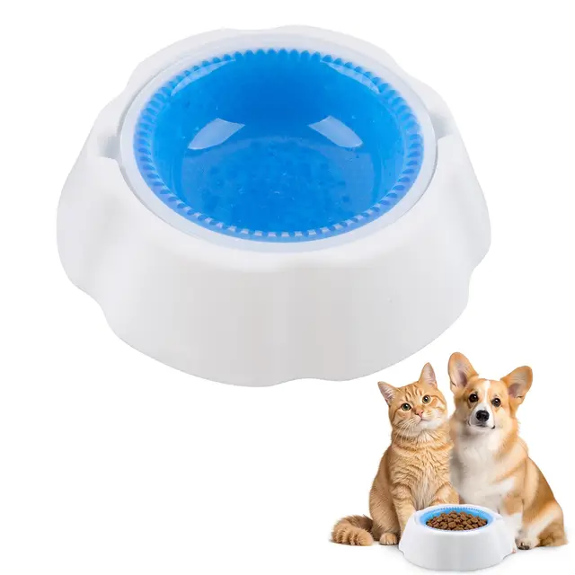 ZoneYan Bebedero Refrescante Mascotas, Cuenco Refrigerante Perro, Bol Fresco para Gatos, Bol Refrescante para Mascotas, CuencoRefrescante para Perros Verano, Bebedero RefrescanteMascotas