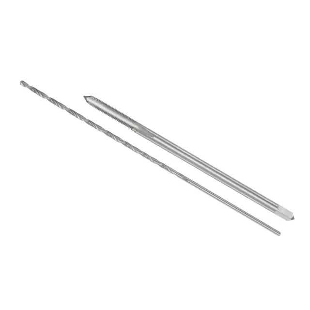 Macho y Taladro Juego, M3 x 0,5 Rosca 100mm Longitud Macho 2,5mm Diámetro, Métrico Extra Largo Máquina Rosca Macho y Helicoidal Taladro Kit para Roscado, 1 Juego